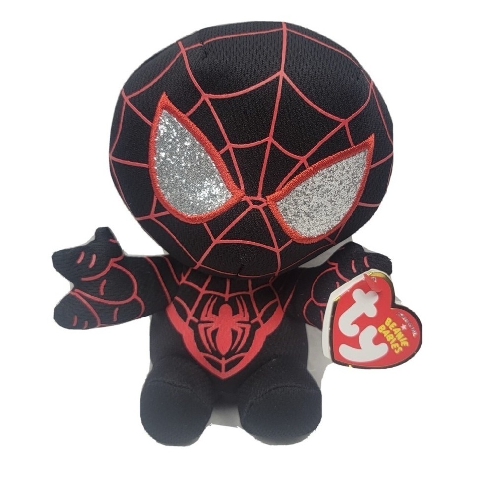 2019 Ty Beanie Baby 6" Marvel Miles Morales Spider-Man Spider Verse Plush. - Picture 2 of 7